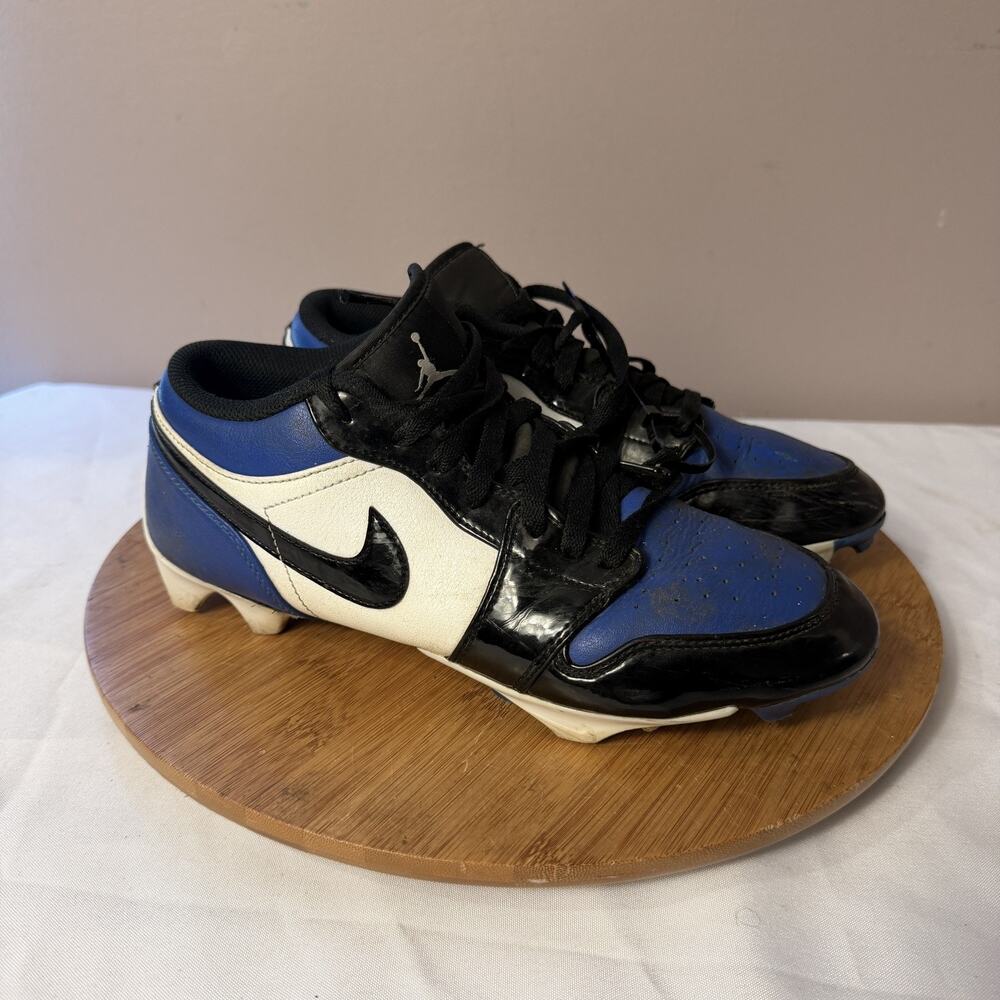 Jordan 1 Retro Low TD Football Cleats Mens 8.5 Royal Blue Black White FJ6245-401